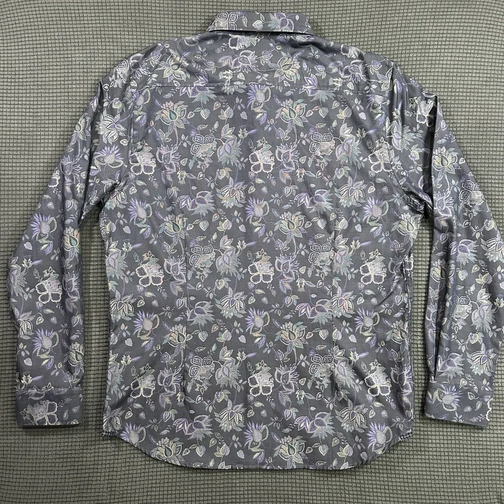 Robert Graham Kamil Indigo Floral Button Shirt Men's XL Tailored Fit NWT Luxury - Picture 9 of 9